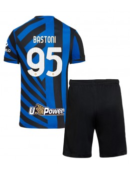 Inter Milan Alessandro Bastoni #95 Replika Hemmakläder Barn 2024-25 Kortärmad (+ byxor)